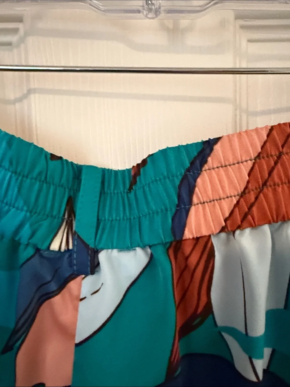 Nine West Teal Floral Wide-Leg Pants
